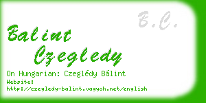 balint czegledy business card