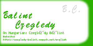 balint czegledy business card